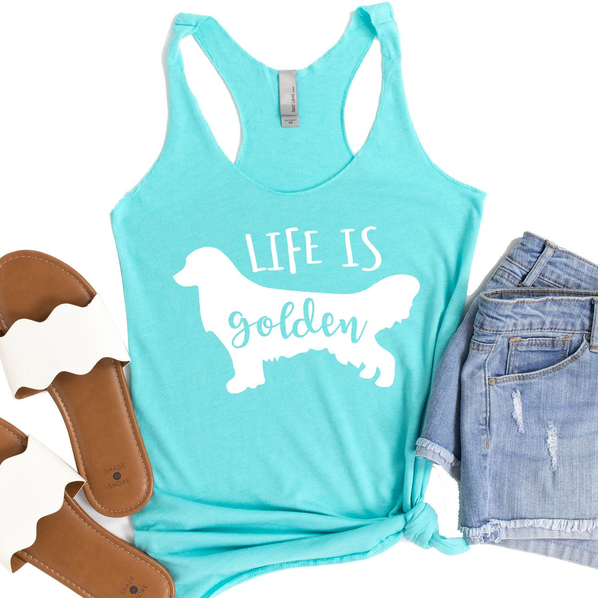 Life is Golden Retriever - Tank Top Racerback