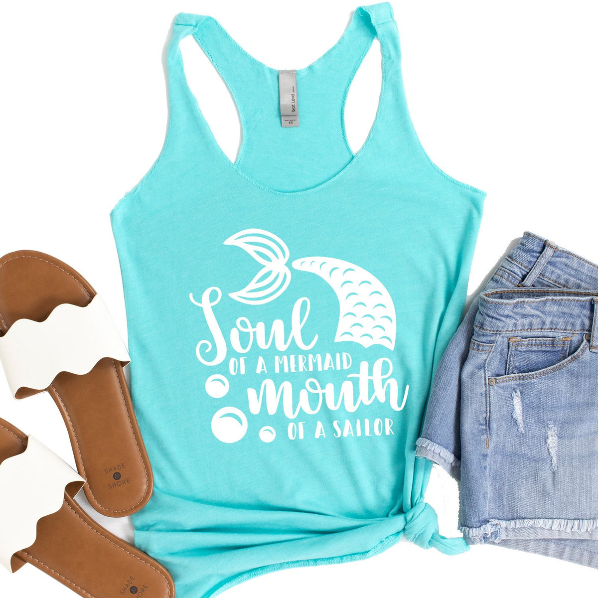 Soul of A Mermaid Mouth of A Sailor - Tank Top Racerback