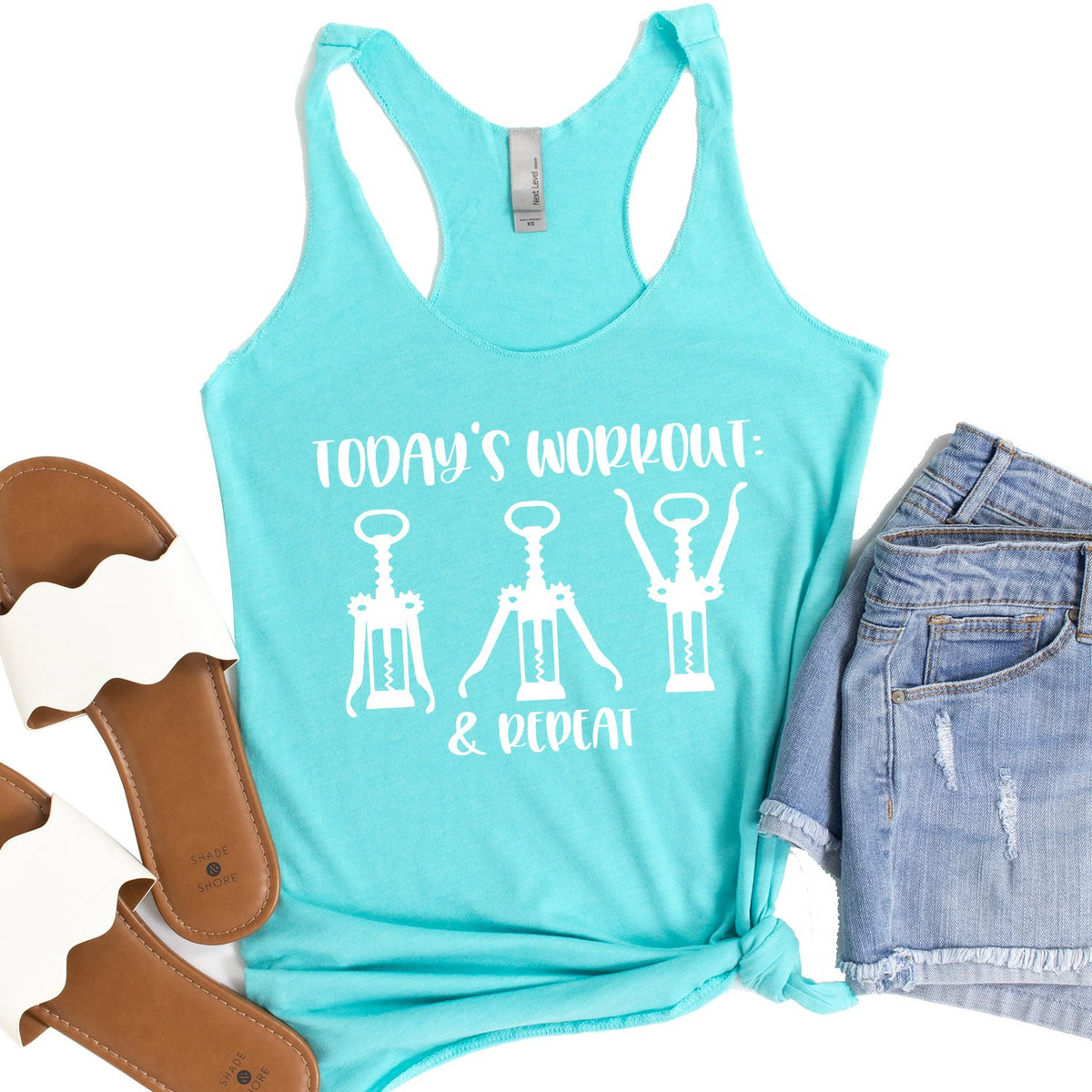 Today&#39;s Workout: Wine &amp; Repeat - Tank Top Racerback