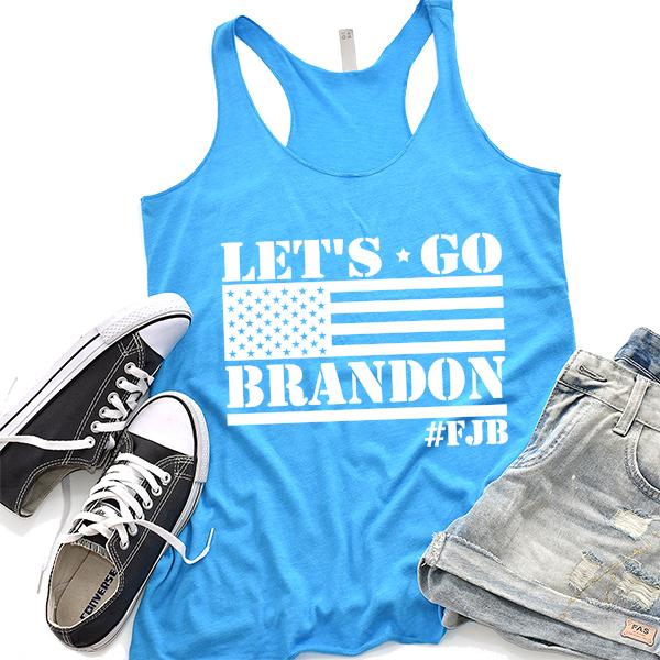 Let&#39;s Go Brandon American Flag - Tank Top Racerback