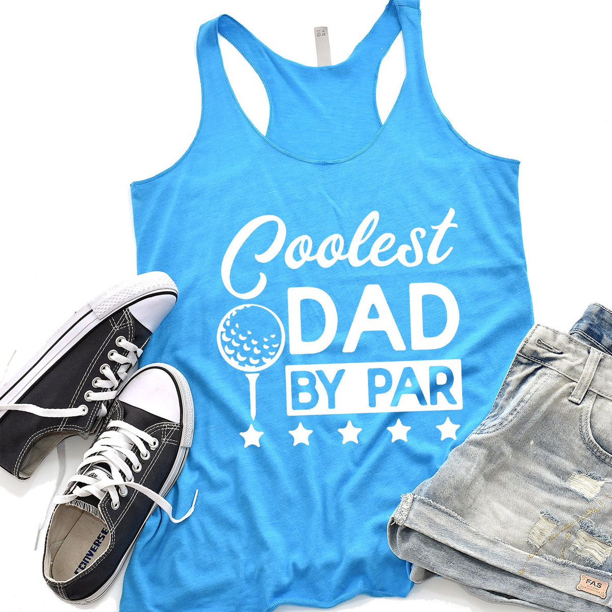 Coolest Dad By Par - Tank Top Racerback