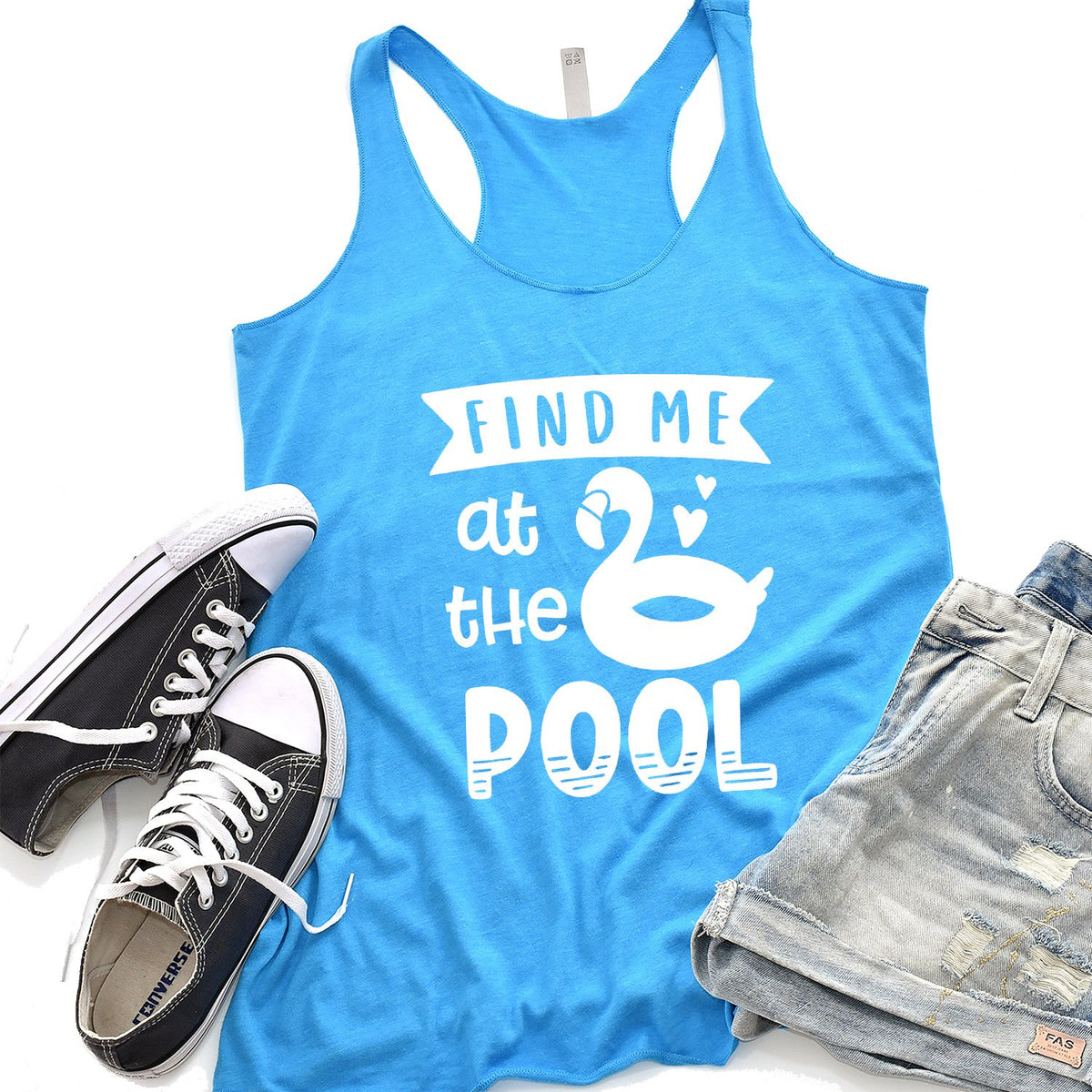 Find Me At The Pool - Tank Top Racerback