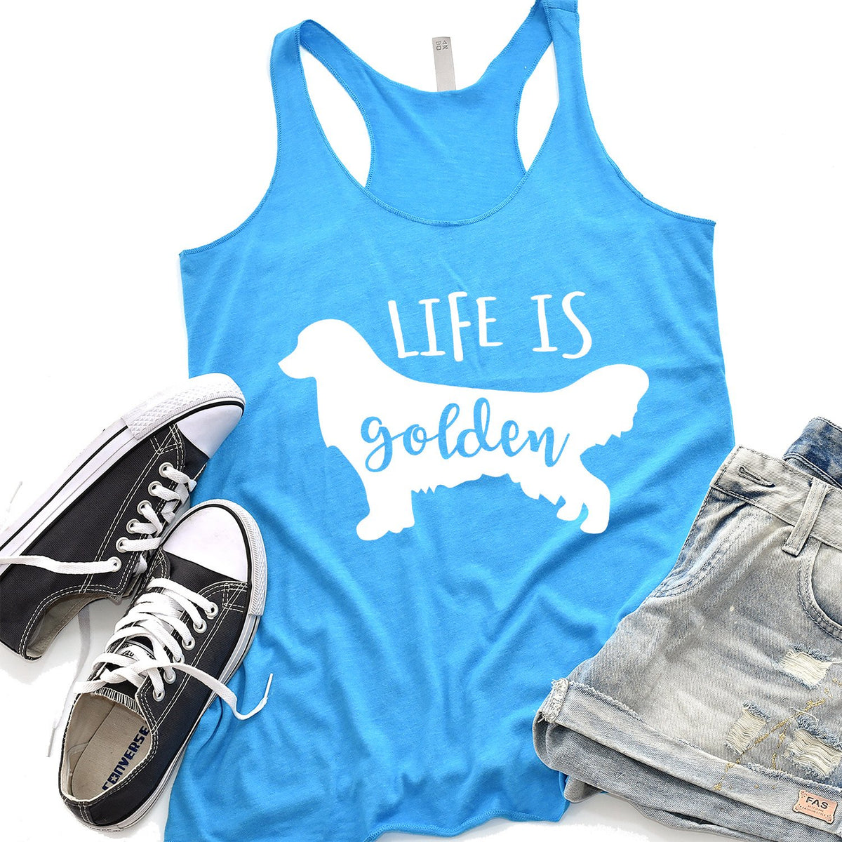 Life is Golden Retriever - Tank Top Racerback