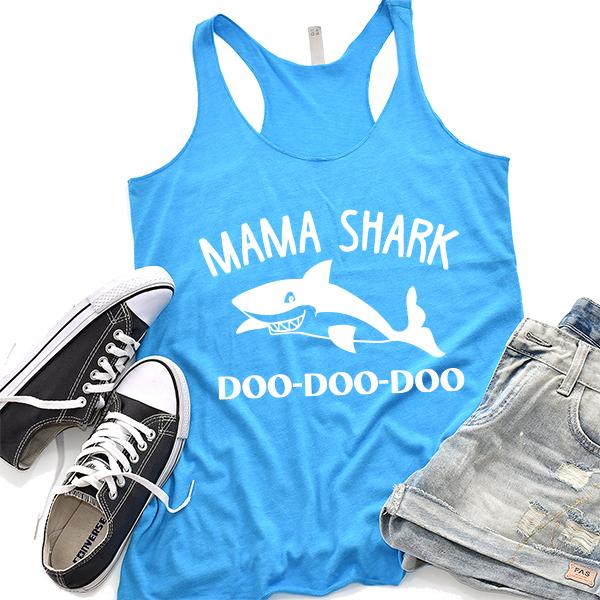 Mama Shark Doo-Doo-Doo - Tank Top Racerback