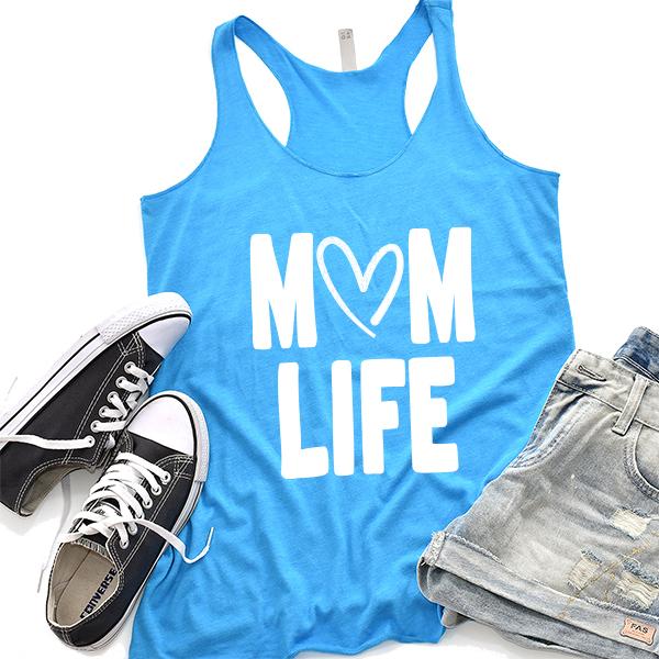 Mom Life with Heart - Tank Top Racerback