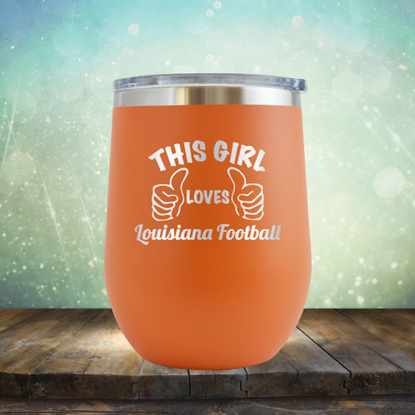 This Girl Loves Louisiana Football - Stemless Wine Cup