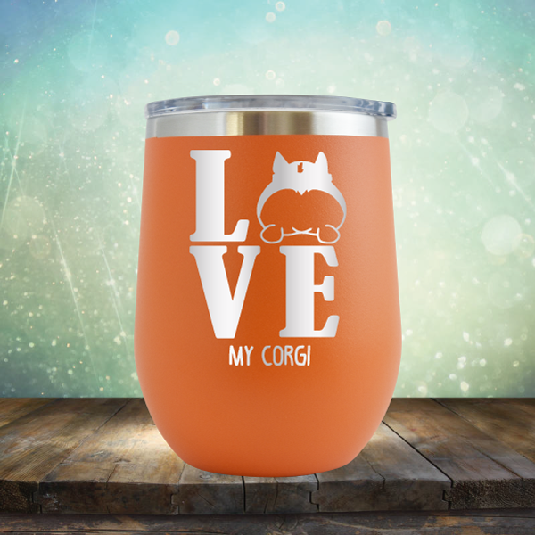 Love My Corgi - Stemless Wine Cup