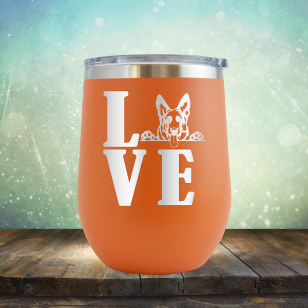 Love German Shepard - Stemless Wine Cup