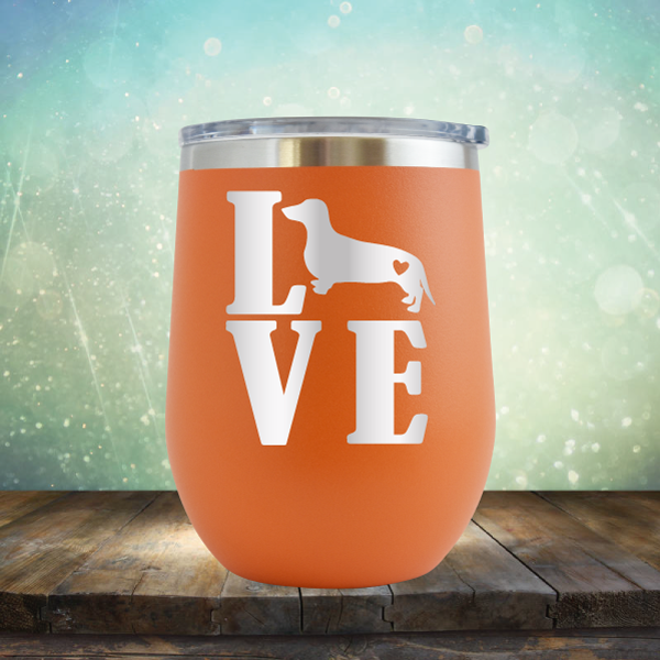 Love Weiner Dog - Stemless Wine Cup