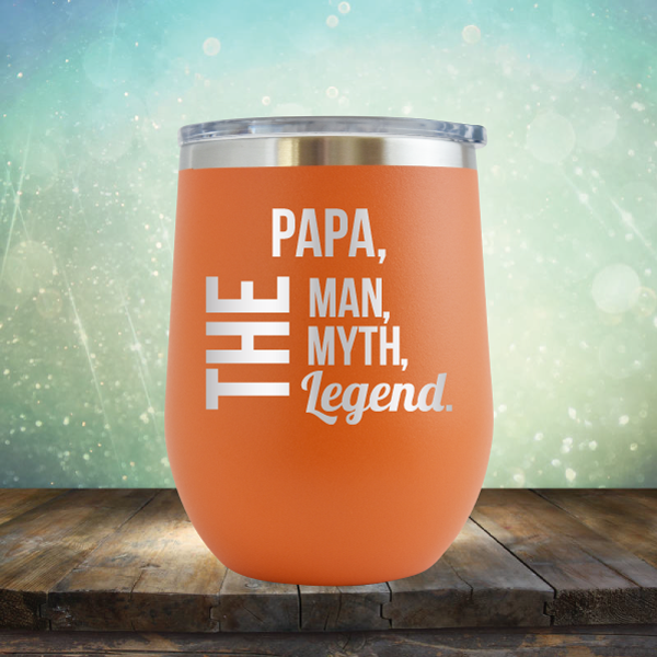 PAPA, The Man, The Myth, The Legend - Stemless Wine Cup