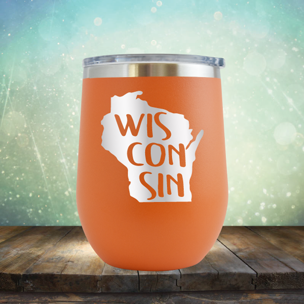 Wisconsin Outline - Stemless Wine Cup
