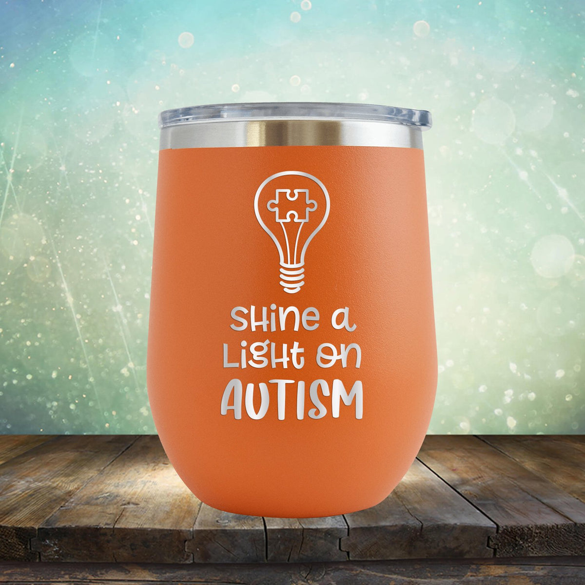 Shine A Light on Autism - Wine Tumbler