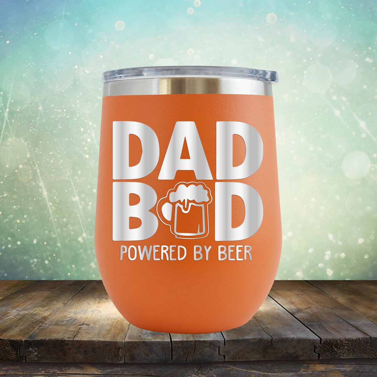 Dad Bod Powered by Beer - Stemless Wine Cup