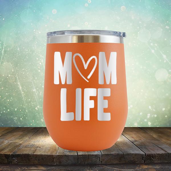 Mom Life with Heart - Stemless Wine Cup