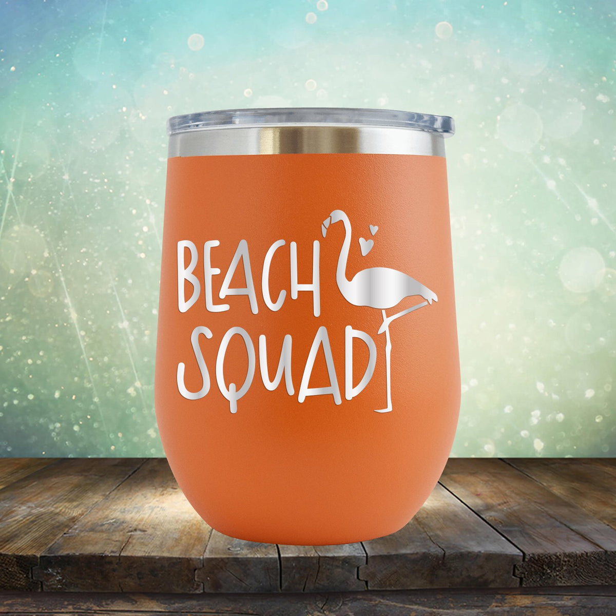 Beach Squad with Swan - Stemless Wine Cup