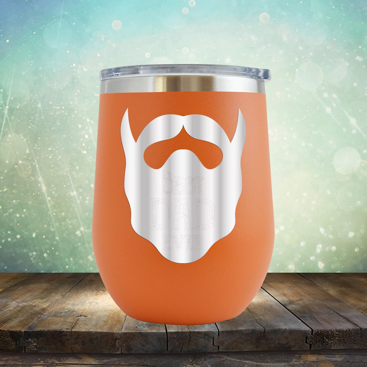 Best Dad Ever Beard - Stemless Wine Cup