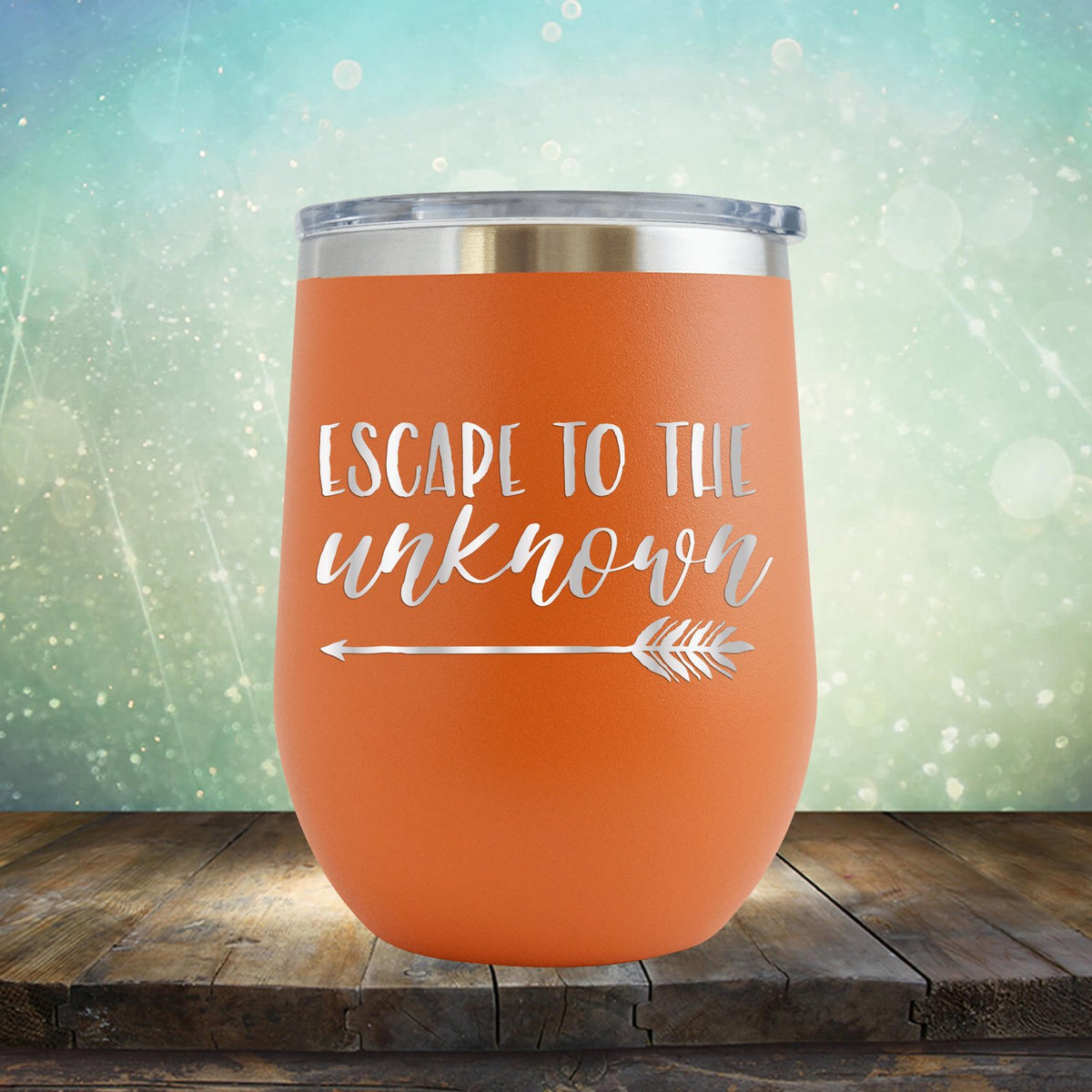 Escape to The Unknown - Stemless Wine Cup