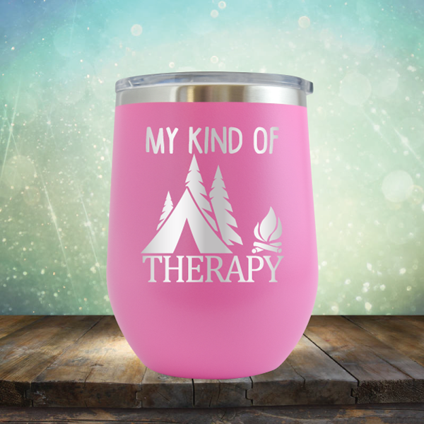 My Kind of Camping Therapy - Stemless Wine Cup