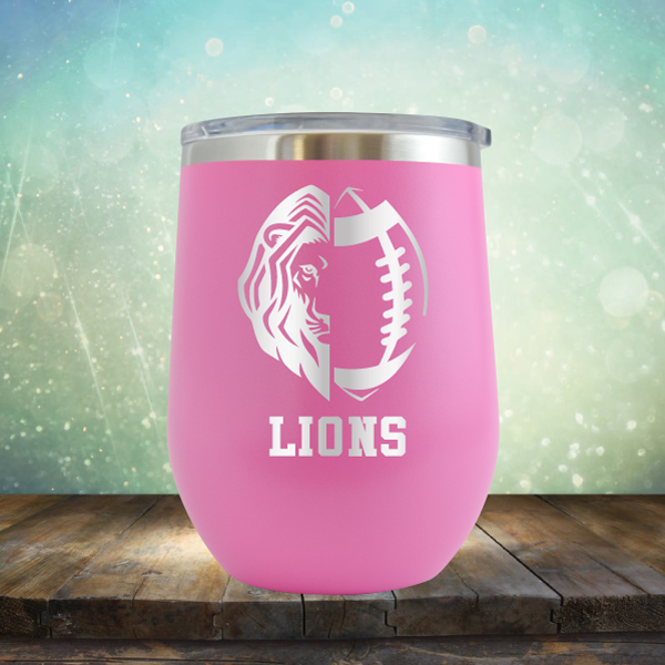 Lions Football - Stemless Wine Cup