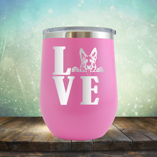Love German Shepard - Stemless Wine Cup