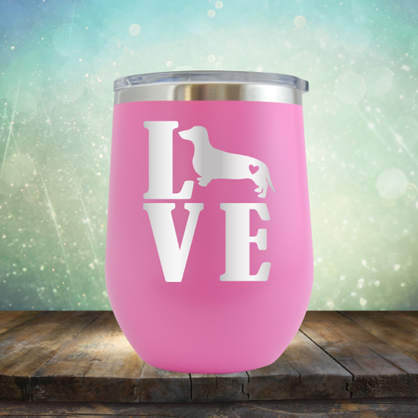 Love Weiner Dog - Stemless Wine Cup