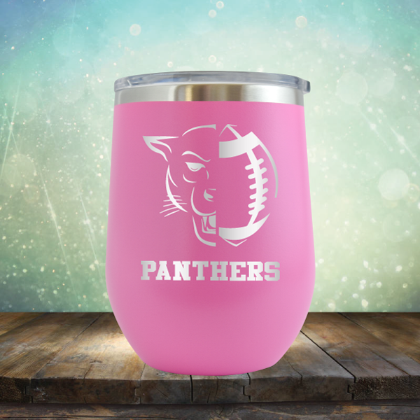 Panthers Football - Stemless Wine Cup