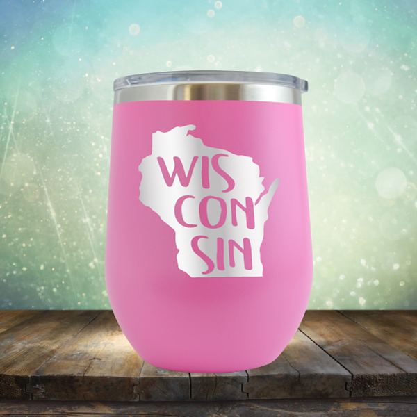 Wisconsin Outline - Stemless Wine Cup