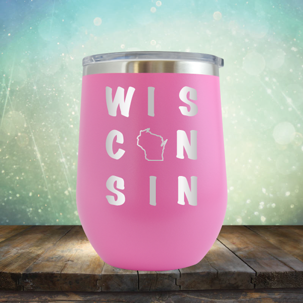 Wisconsin Written Out - Stemless Wine Cup