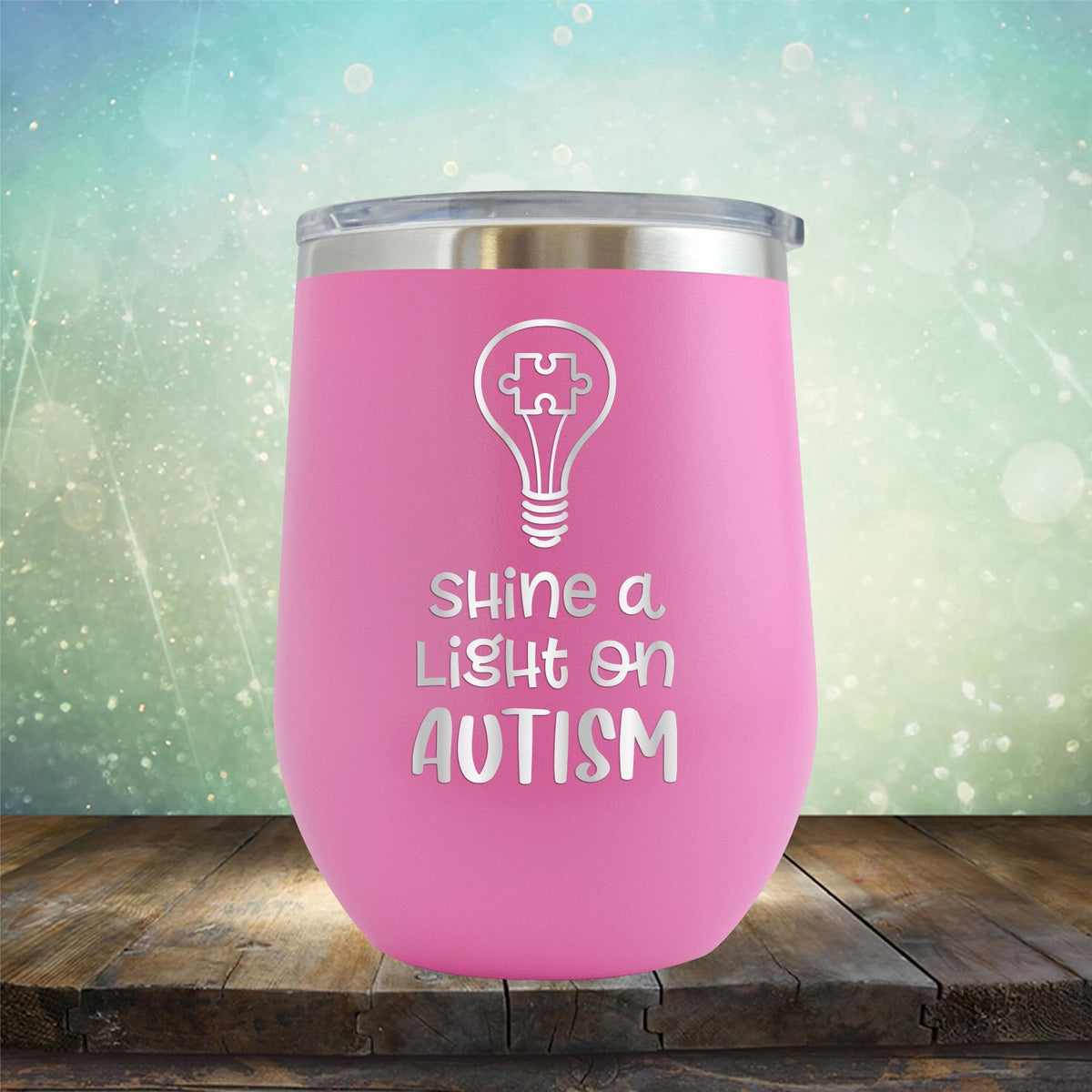 Shine A Light on Autism - Wine Tumbler