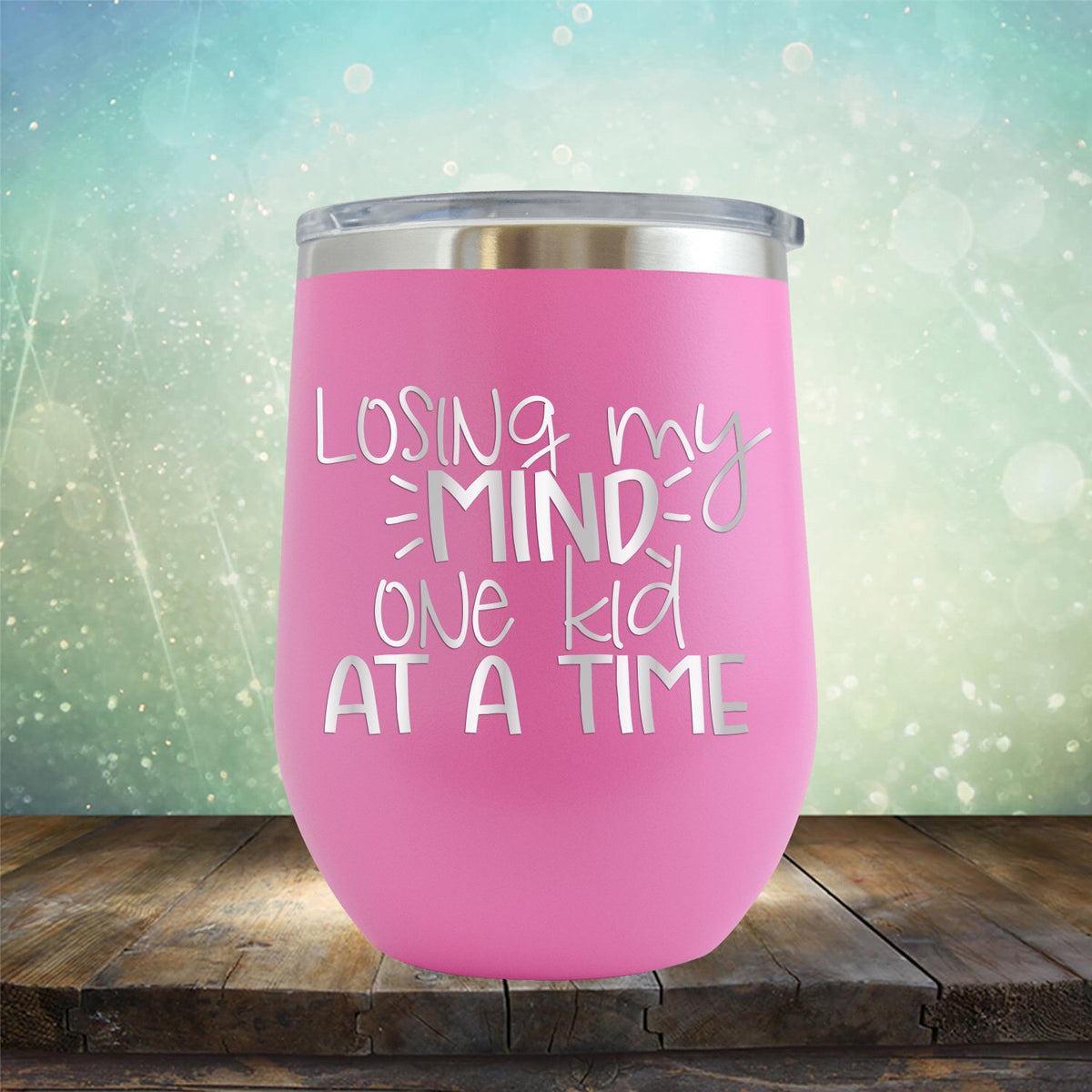 Losing My Mind One Kid At A Time - Stemless Wine Cup