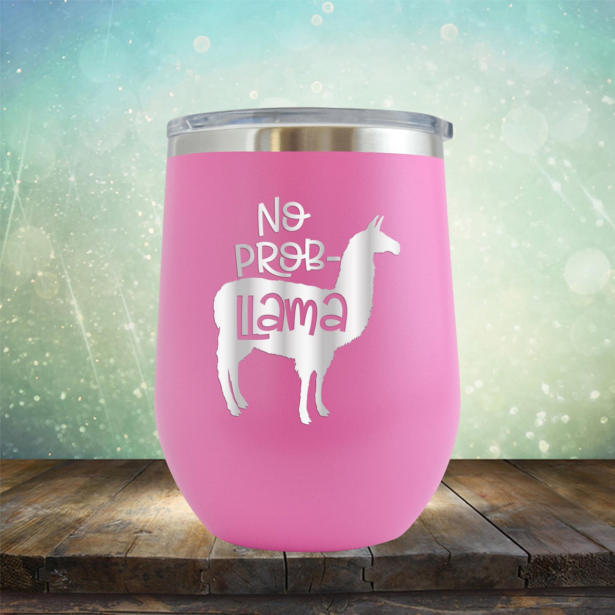 No Problem Llama - Wine Tumbler