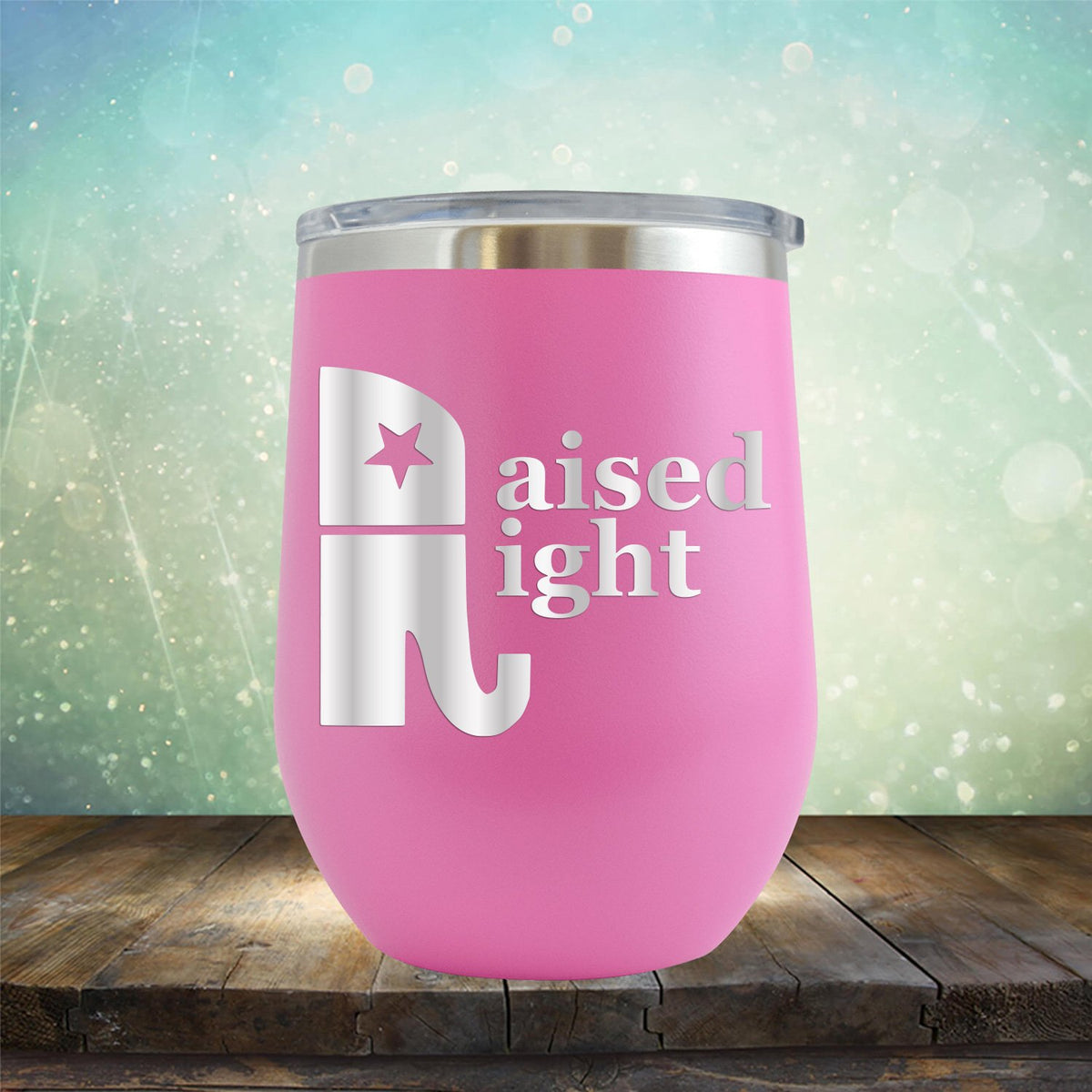 Elephant Raised Right - Stemless Wine Cup