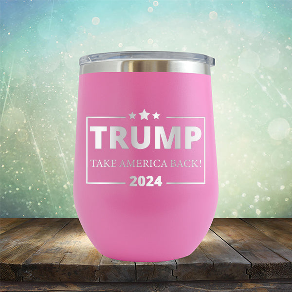 Donald Trump Take America Back 2024 Election - Stemless Wine Cup