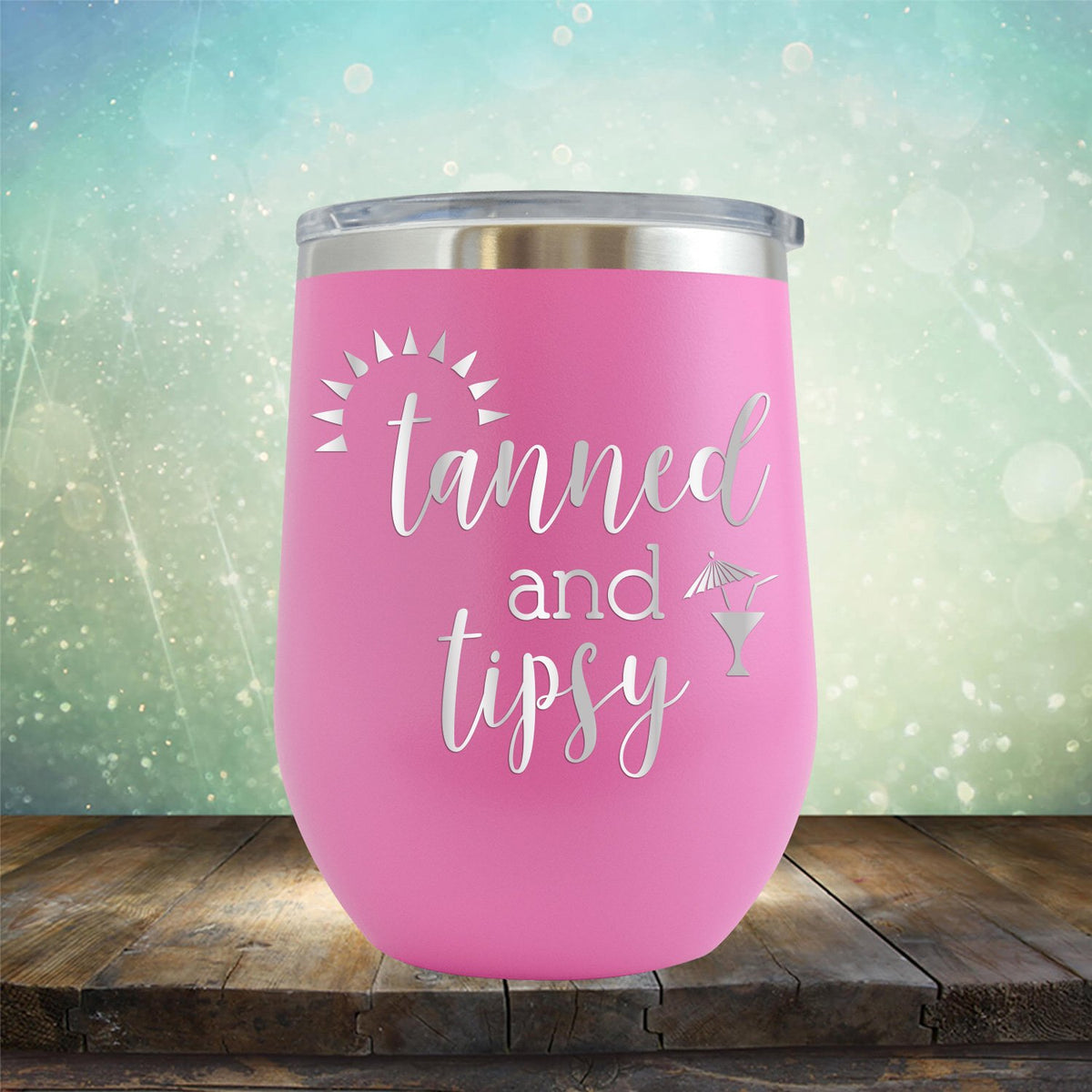 Tanned and Tipsy - Stemless Wine Cup