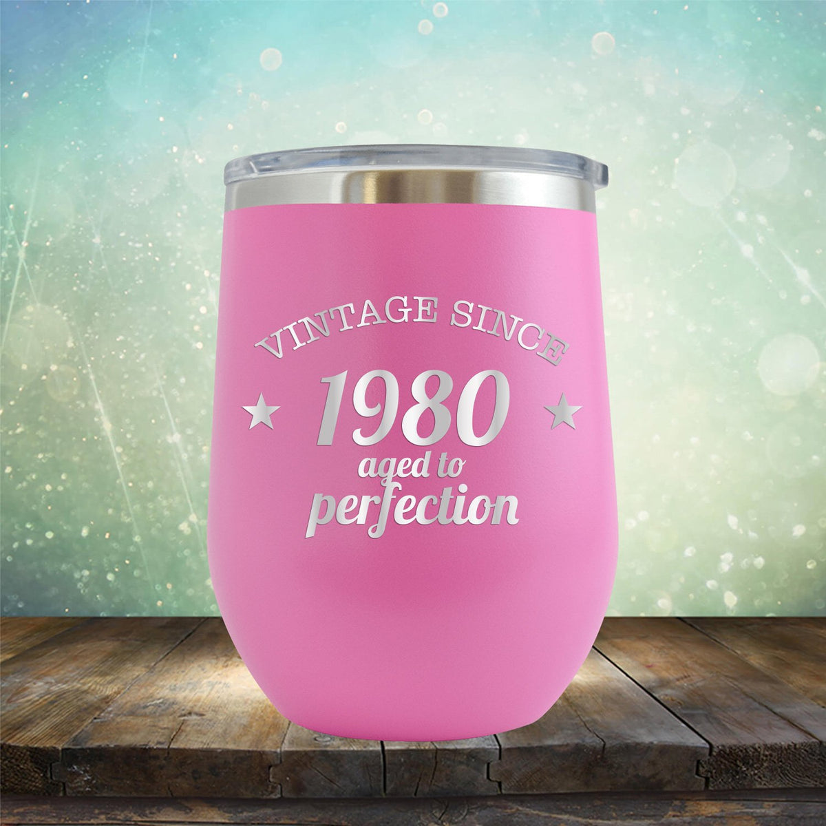 Vintage Since 1980 Aged to Perfection - Stemless Wine Cup