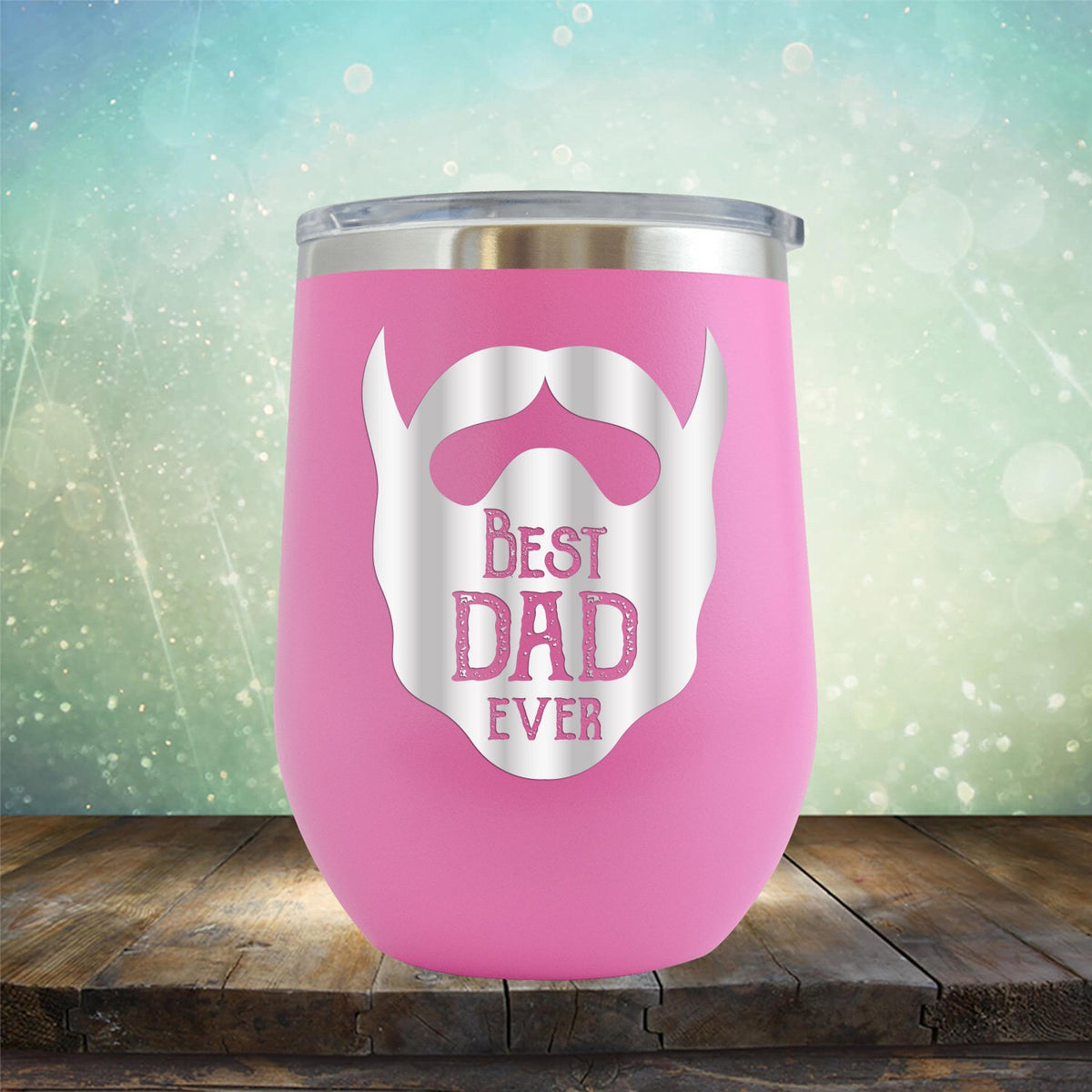 Best Dad Ever Beard - Stemless Wine Cup