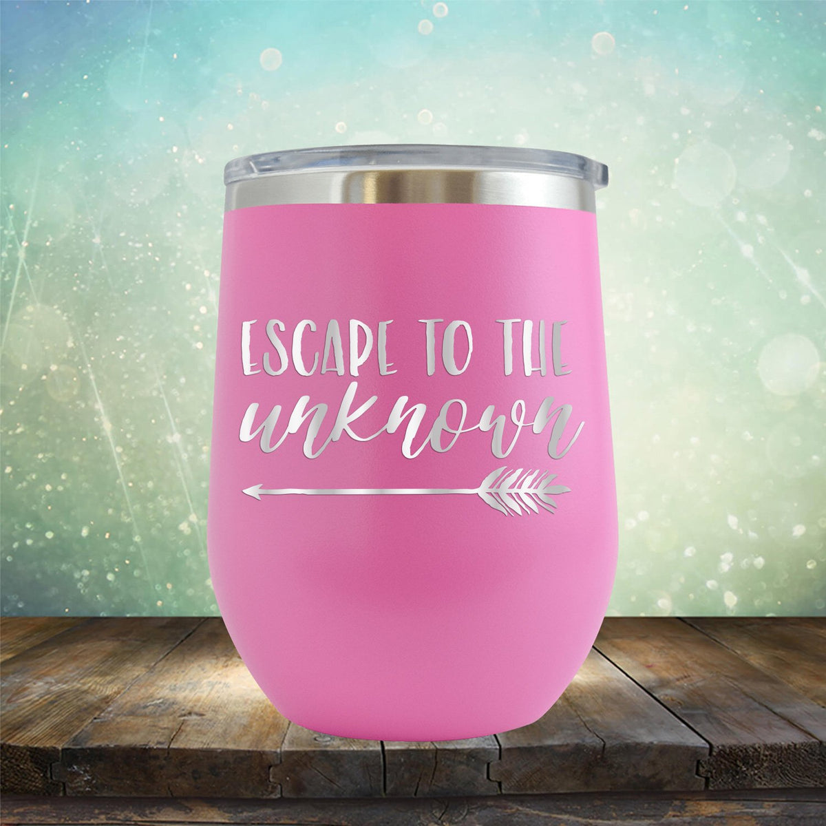 Escape to The Unknown - Stemless Wine Cup