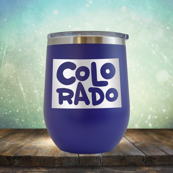 Colorado Outline - Stemless Wine Cup