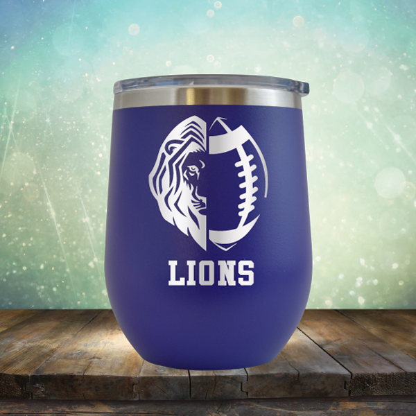 Lions Football - Stemless Wine Cup