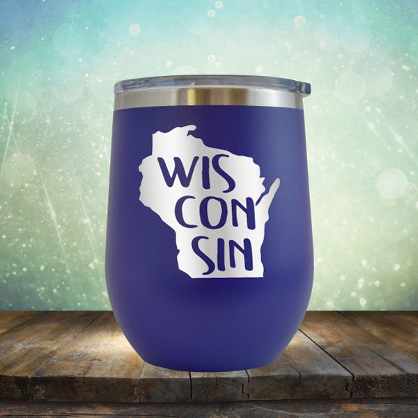 Wisconsin Outline - Stemless Wine Cup