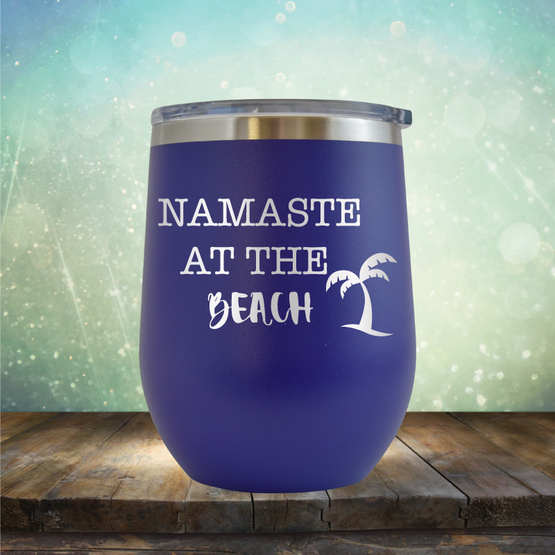 Namaste at the Beach - Stemless Wine Cup