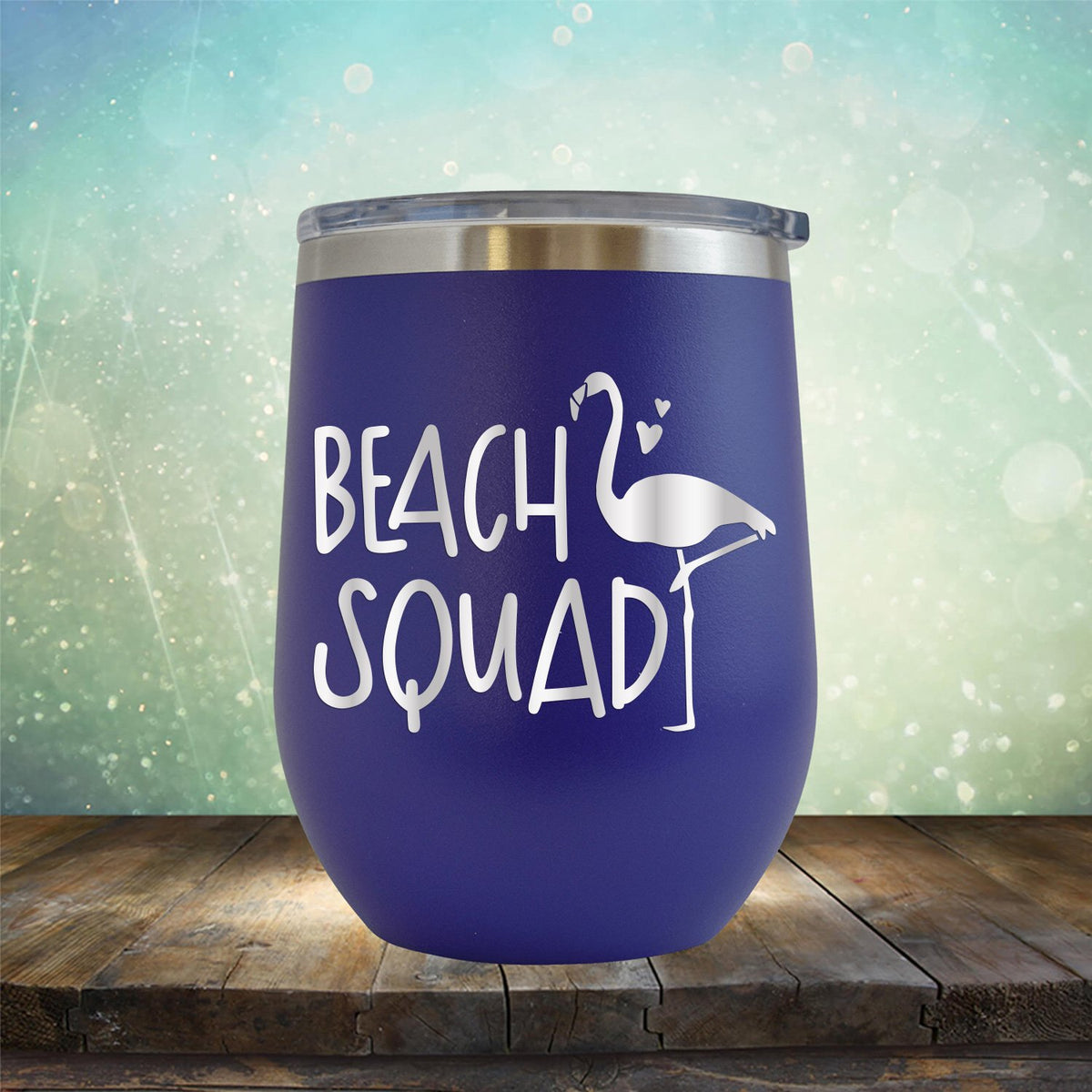 Beach Squad with Swan - Stemless Wine Cup