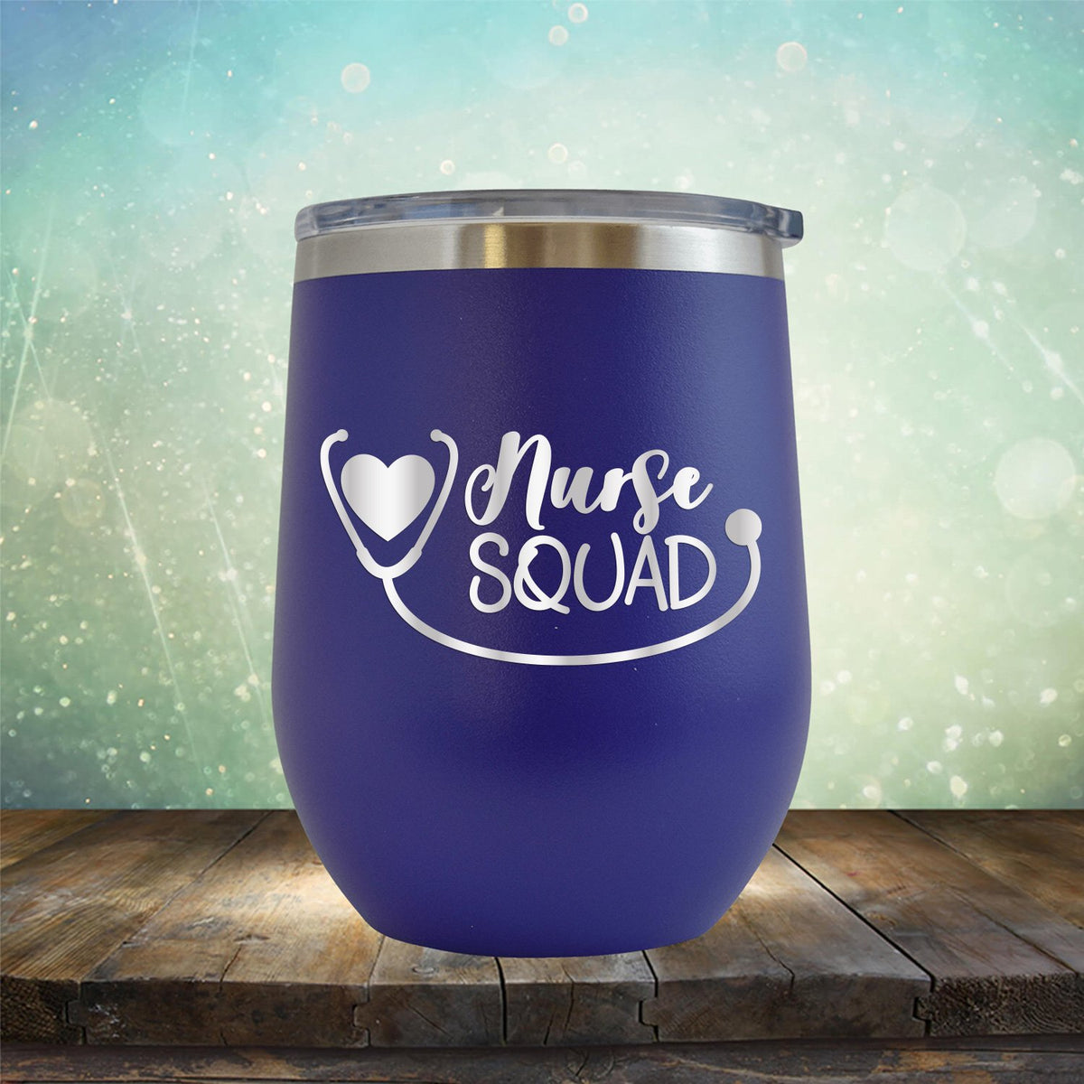 Nurse Squad With Stethoscope - Stemless Wine Cup