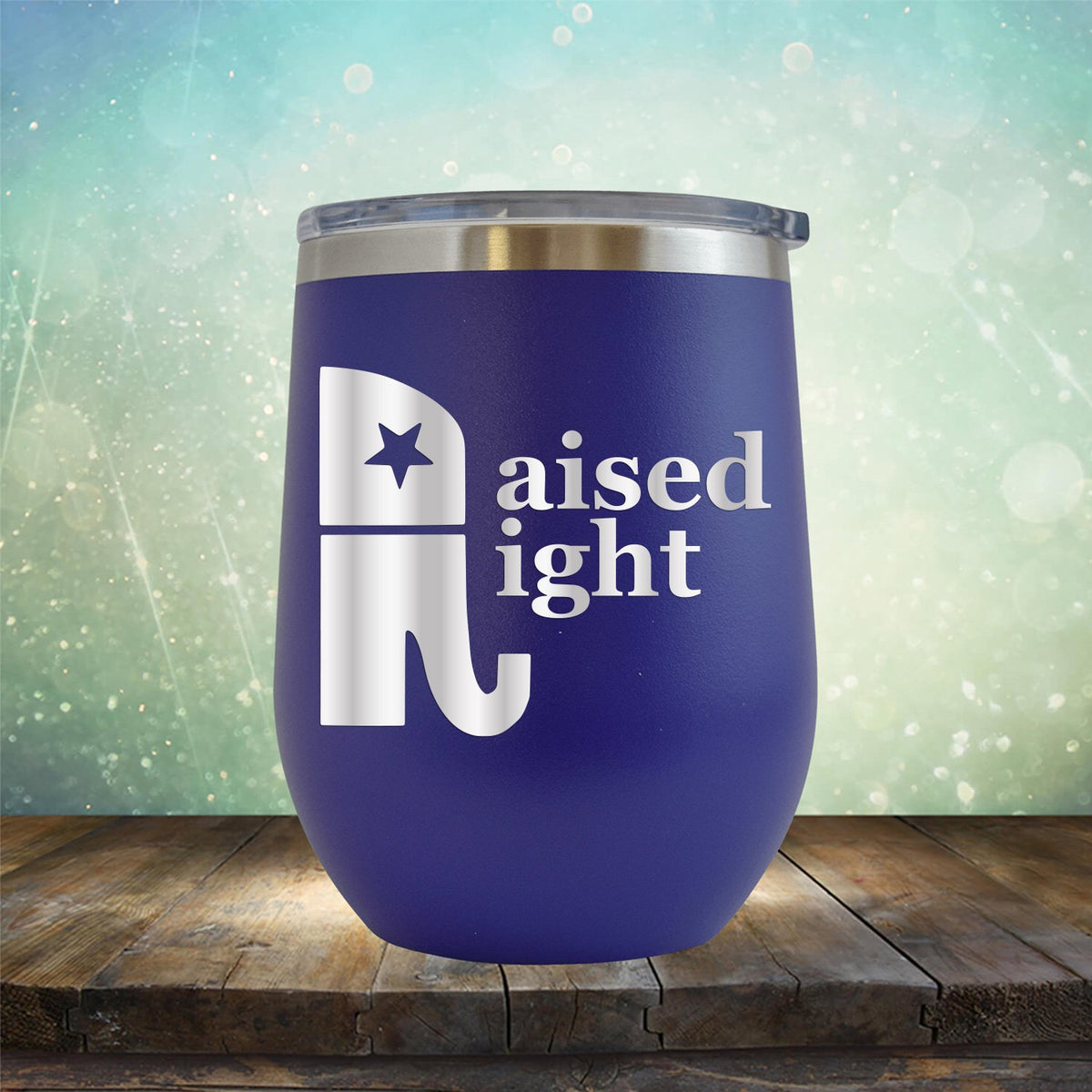 Elephant Raised Right - Stemless Wine Cup