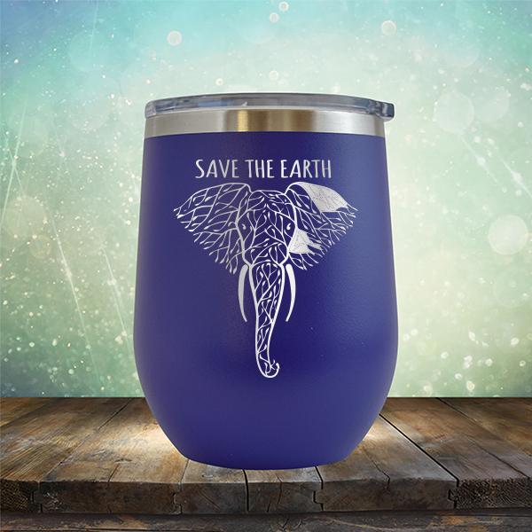 Save Elephants Save The Earth - Stemless Wine Cup