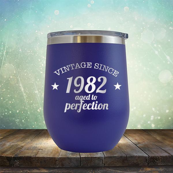 Vintage Since 1982 Aged to Perfection 39 Years Old - Stemless Wine Cup