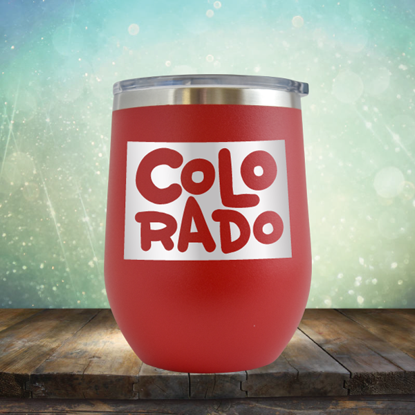 Colorado Outline - Stemless Wine Cup