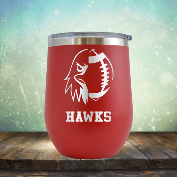 Hawks Football - Stemless Wine Cup