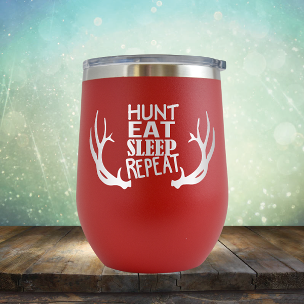 Hunt Eat Sleep Repeat - Stemless Wine Cup