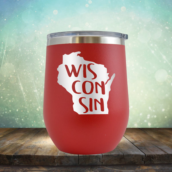 Wisconsin Outline - Stemless Wine Cup